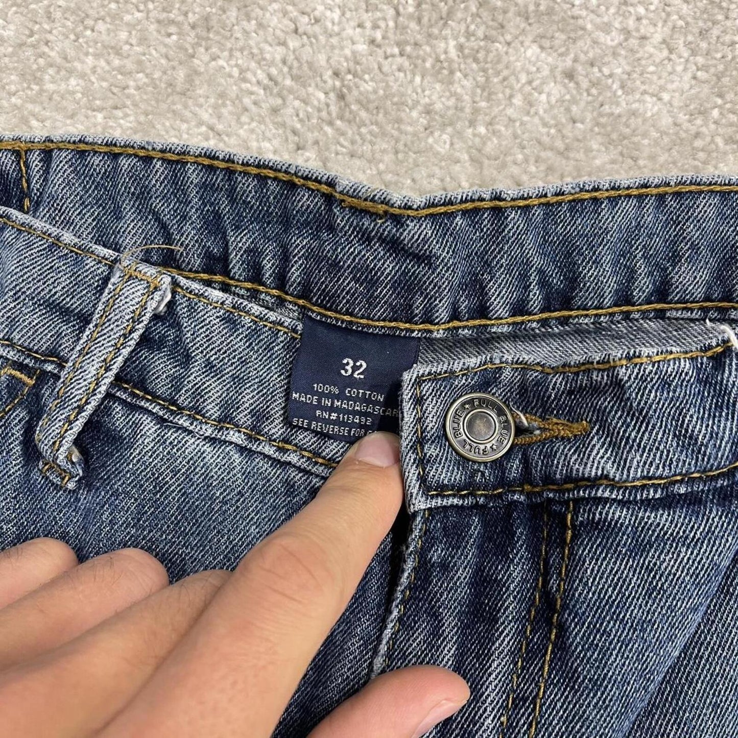 Denim cargo shorts y2k carpenter blue Loose Full Blue skater cargo surf jorts