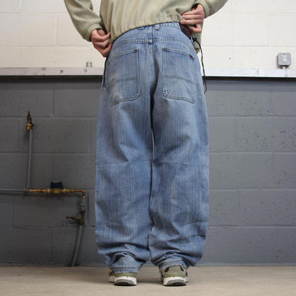 Y2K baggy jeans wide leg pants blue Loose skater style baggy fit MODA Jeans