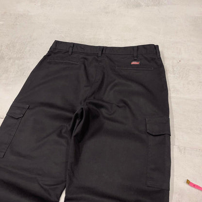 Baggy Dickies cargo trousers W36L30 black loose chino style skater cargo pants