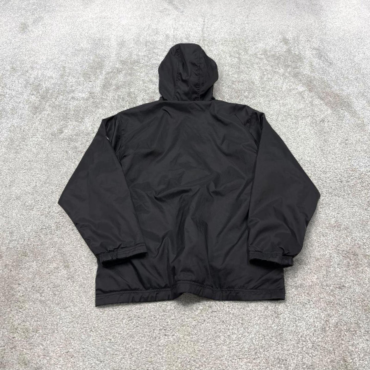 Vintage y2k Nike technical reversible windbreaker jacket black Fleece embroidered swoosh hooded coat