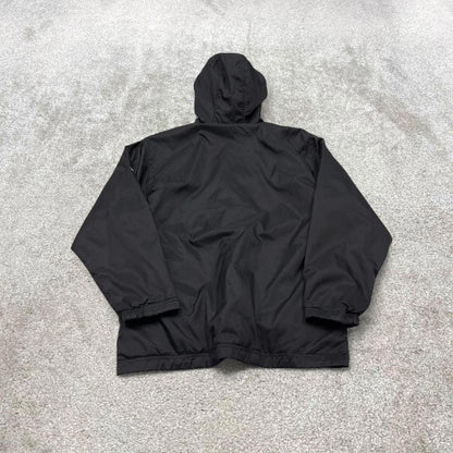 Vintage y2k Nike technical reversible windbreaker jacket black Fleece embroidered swoosh hooded coat