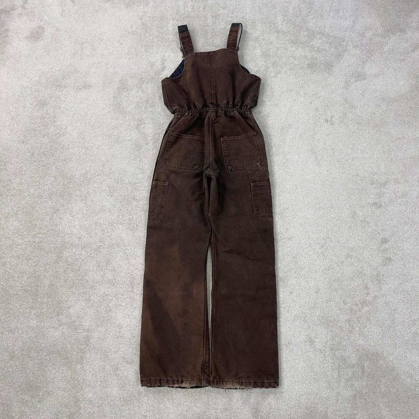 Brown Carhartt dungarees W30L32 Women's canvas overalls utility worker