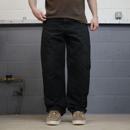 Black Carhartt jeans loose work pants 100% cotton denim skate style workwear pants