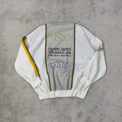 Vintage Adidas Olympics drill top Large embroidered Munchen 1972 design sweatshirt style pullover