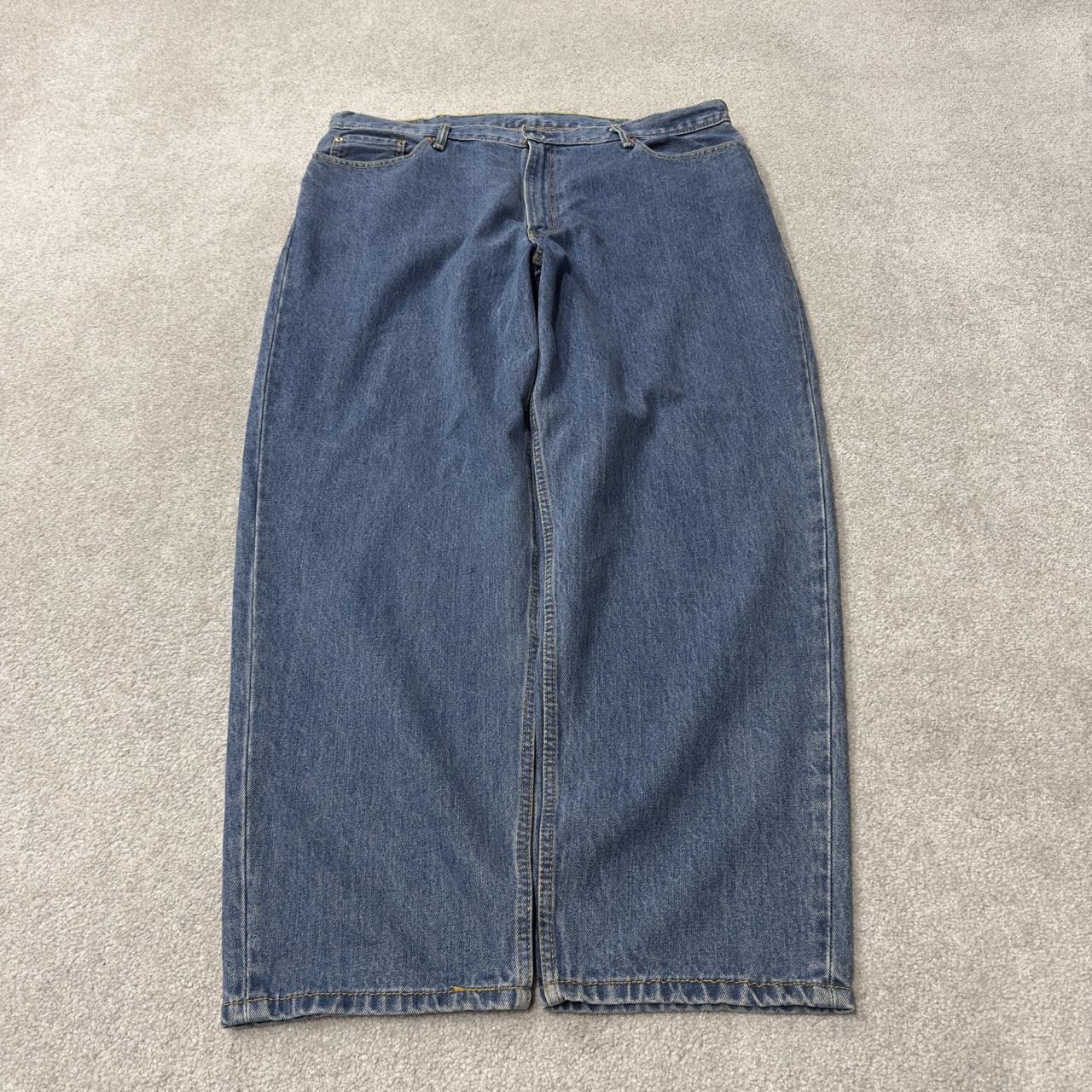 Baggy Levi’s 560 jeans y2k blue denim Levi’s wide leg skater 2000s style red tab logo pants