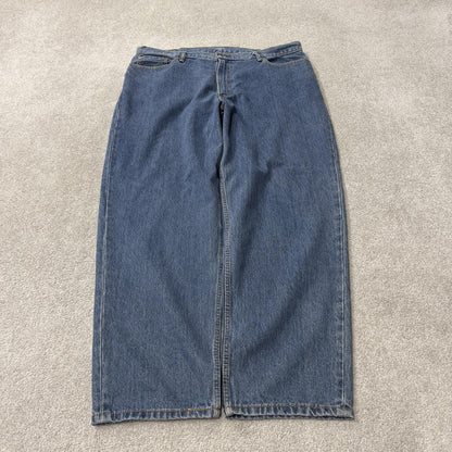Baggy Levi’s 560 jeans y2k blue denim Levi’s wide leg skater 2000s style red tab logo pants