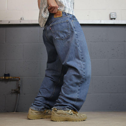 Levi’s 560 baggy jeans y2k blue Loose fit 100% cotton denim pants red tab logo
