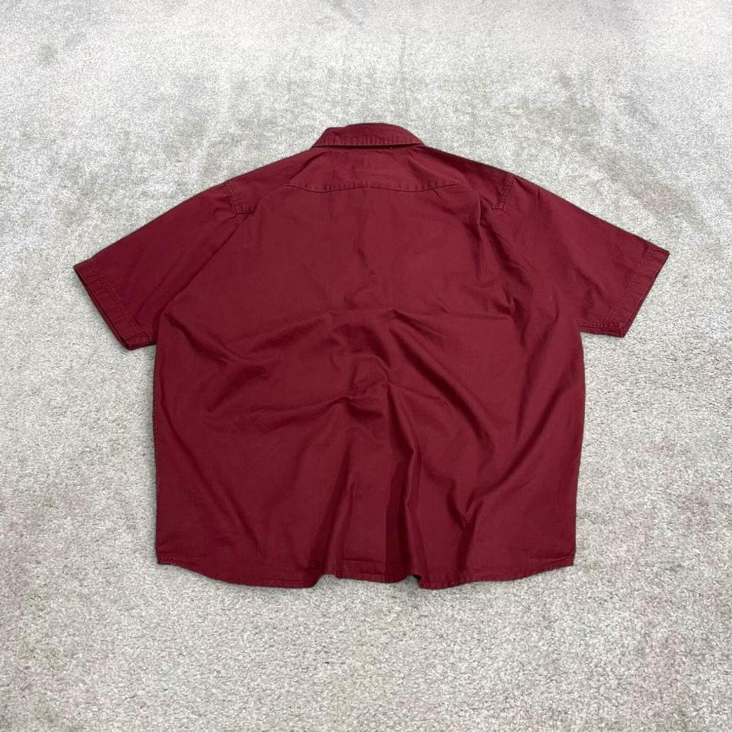 Wrangler boxy fit short sleeve shirt burgundy red Boxy surf style shirt summer festival