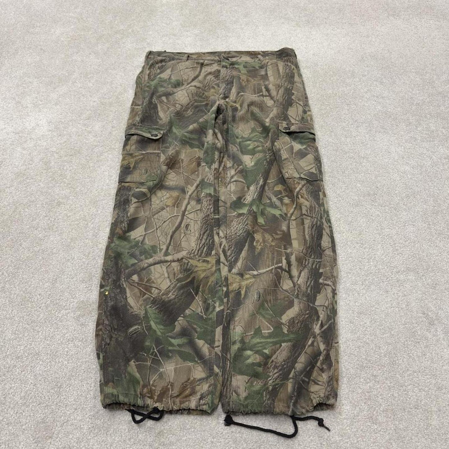 Liberty baggy camo cargo pants khaki Loose leg camouflage Y2K hunting style trousers