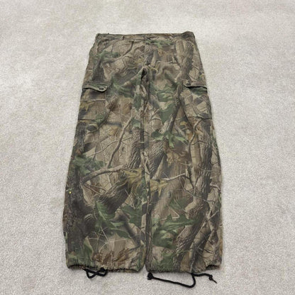 Liberty baggy camo cargo pants khaki Loose leg camouflage Y2K hunting style trousers