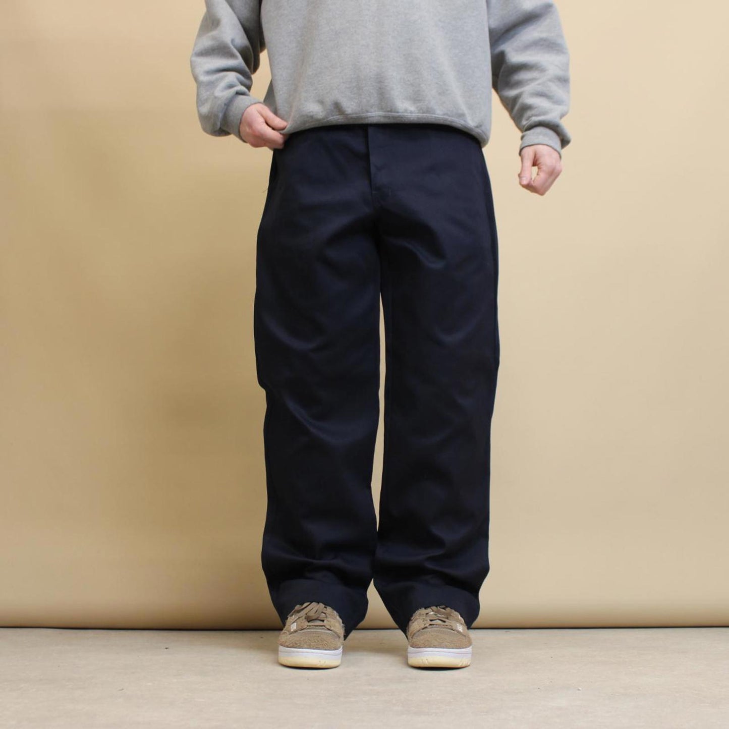 Navy Dickies 874 pants W36L32 twill style chino skate trousers Flex