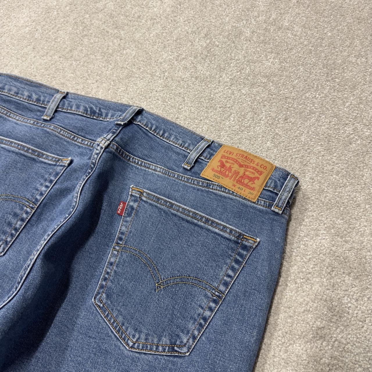 Levi’s 505 jeans y2k W40L30 blue denim straight leg red tab logo