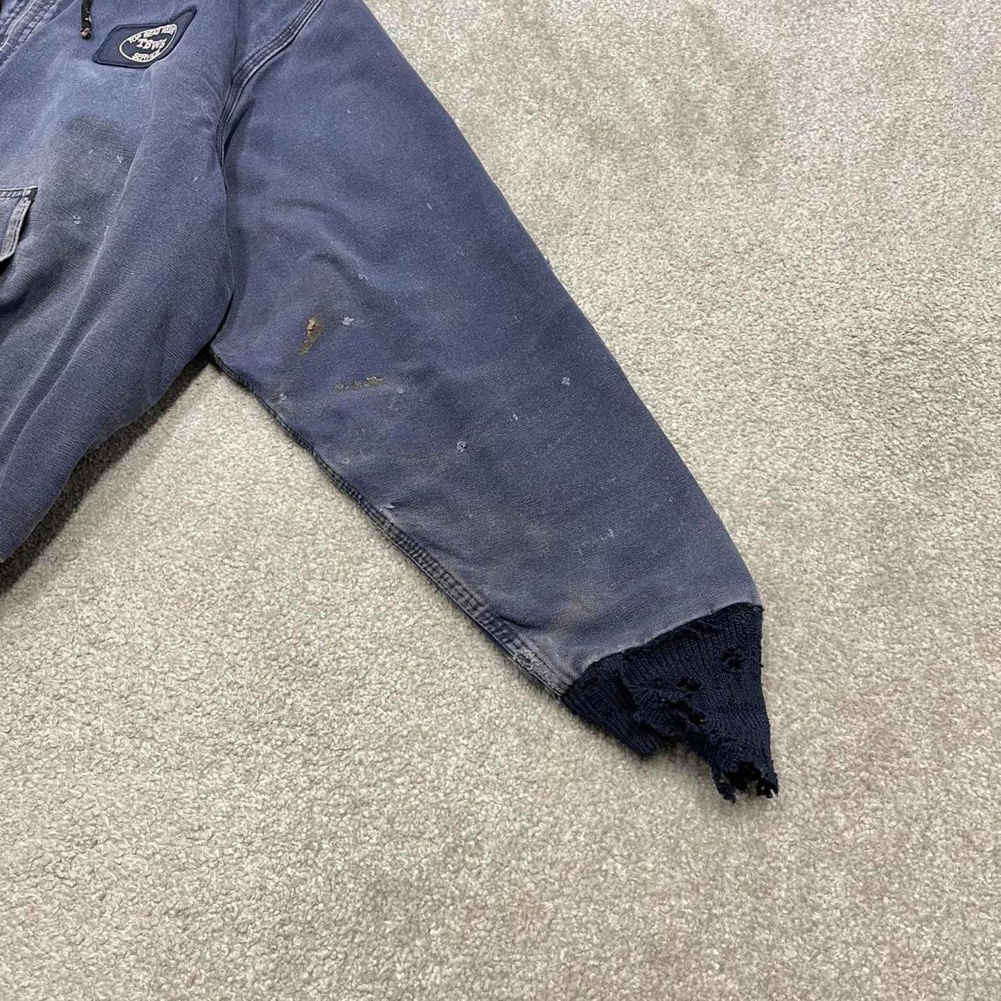 Vintage Carhartt jacket hooded active XL Men's blue technical canvas 90s style skater bomber