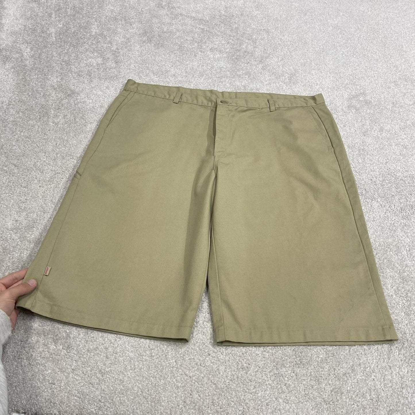 Dickies extra baggy chino shorts carpenter khaki Skater / surf style shorts long wide leg festival