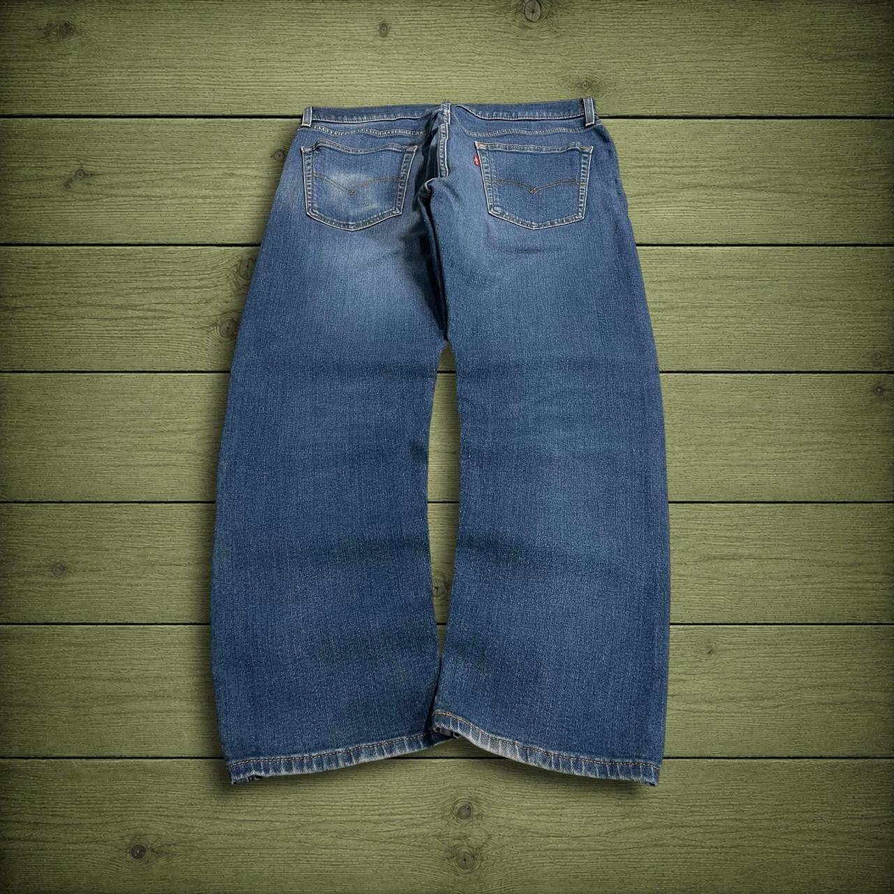Y2K levi’s 505 jeans W36L30 straight leg washed blue Straight fit 5 pocket pants red tab logo