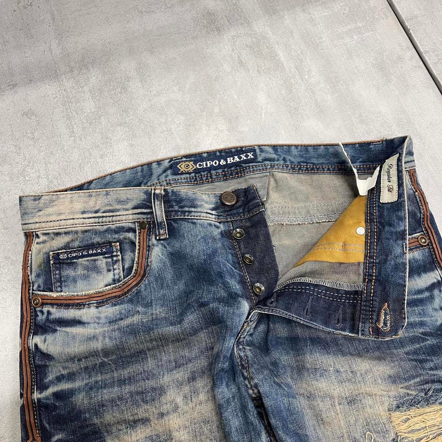 Mens Cipo & Baxx embroidered jeans W36 L29