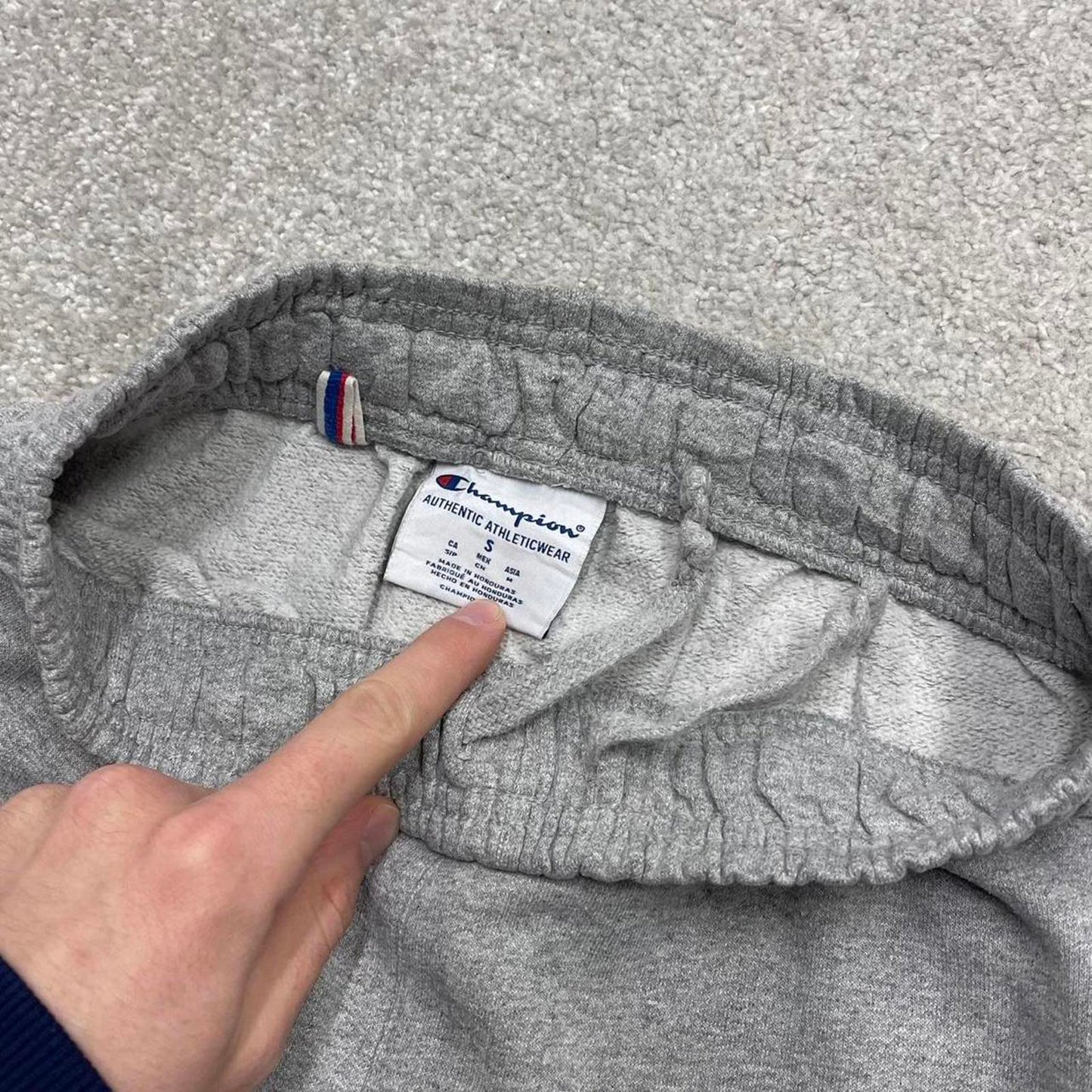 Vintage y2k Champion sweatpants joggers grey Embroidered and print logo drawstring jogging bottoms