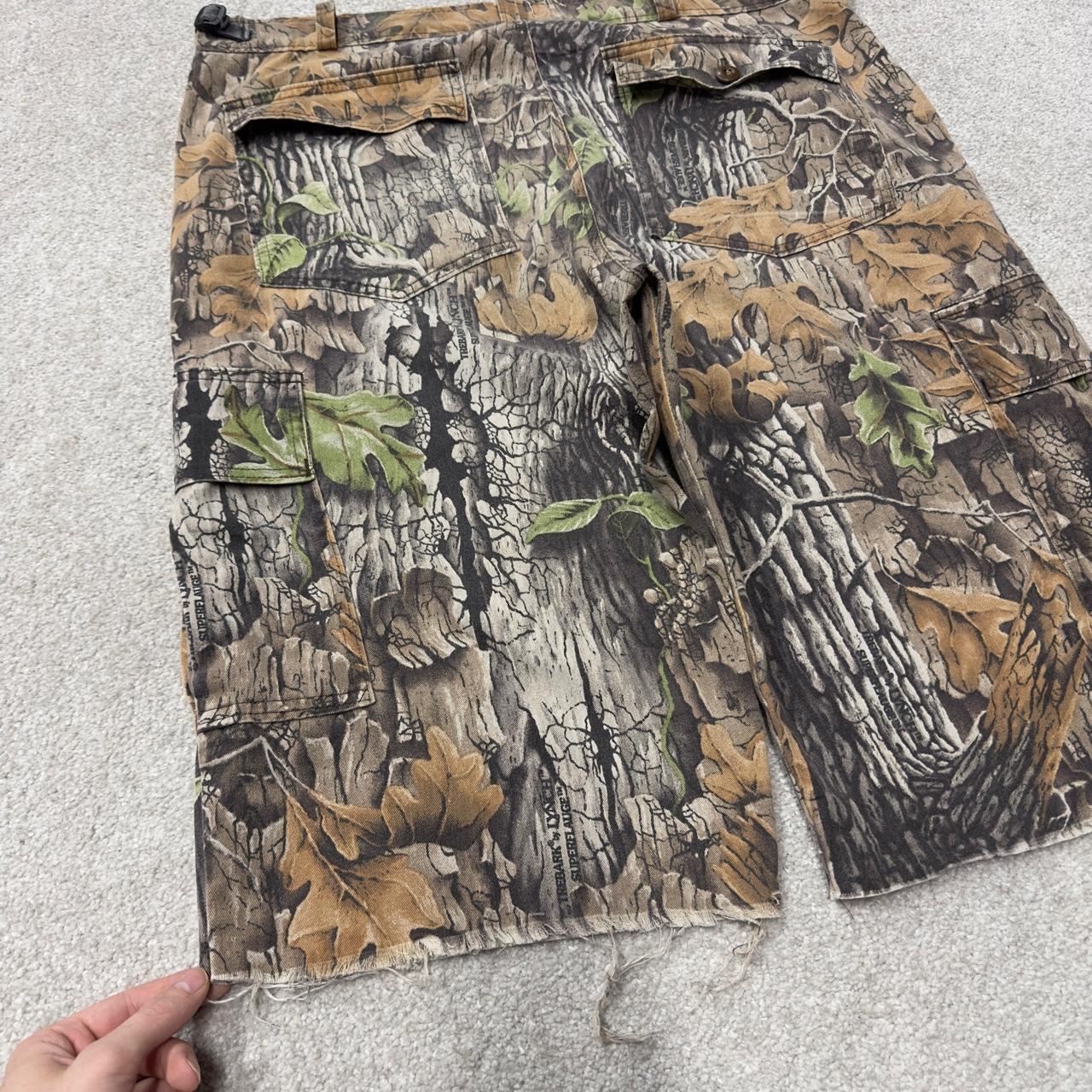 Y2K camo cargo shorts utility XL khaki Loose leg camouflage hunting style cargos