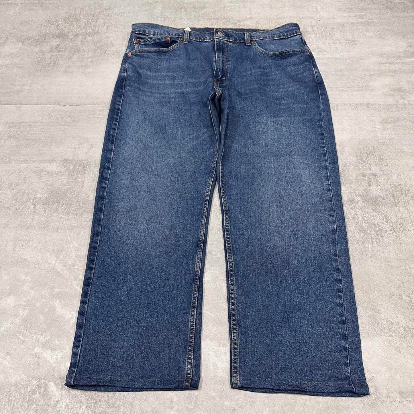 Levis 505 jeans casual streetwear W38L27 blue loose straight leg y2k style pants red tab logo skater