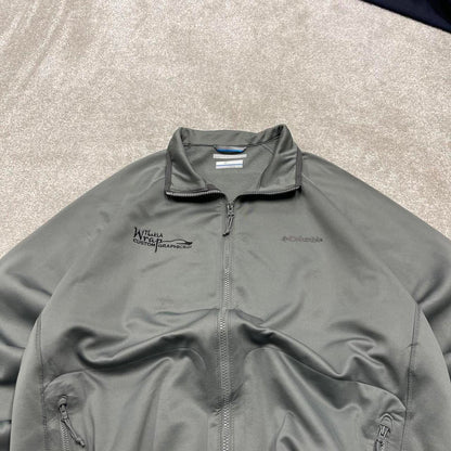 00s grey Columbia soft shell technical fleece XL men's y2k style grey full zip autumn outdoors