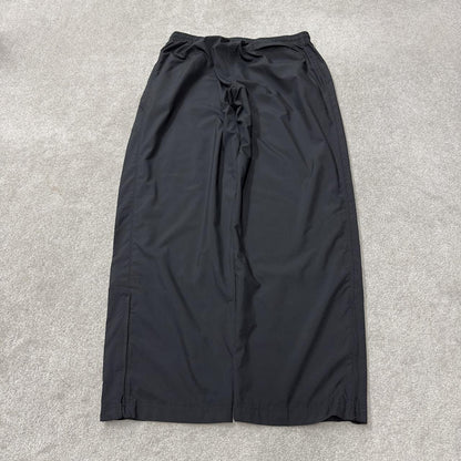 Y2K Nike baggy tracksuit bottoms black wide leg XXL lined casual swoosh logo track pants