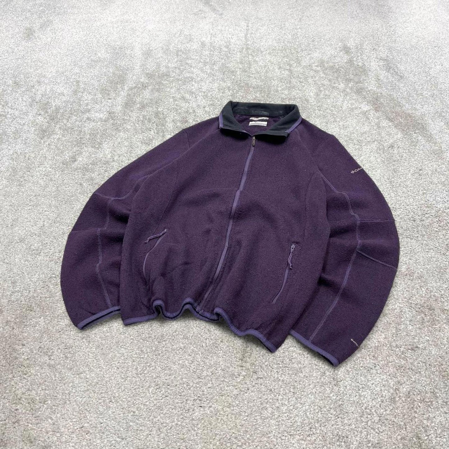 00s Columbia technical fleece XL women's purple full zip up y2k style autumn casual