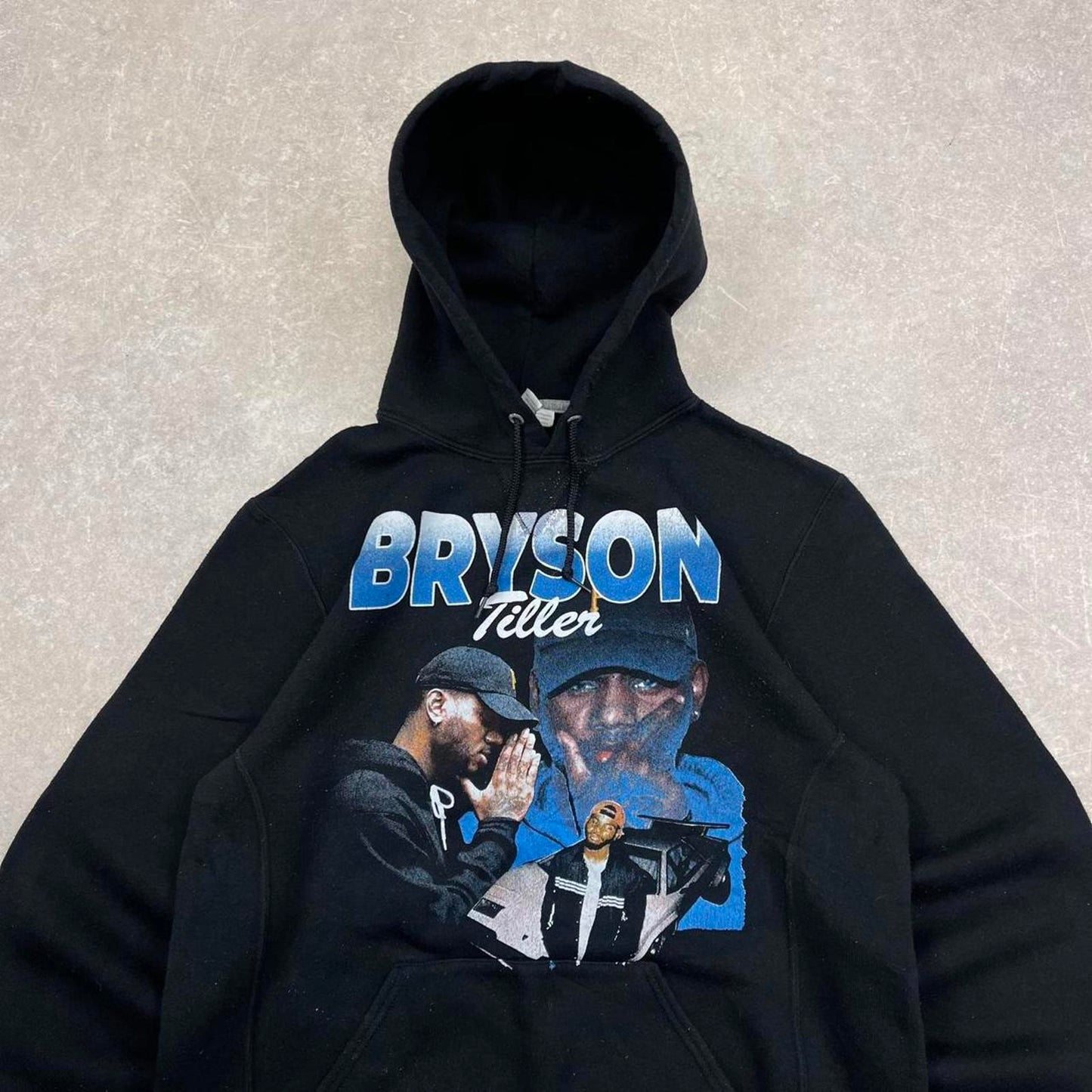 Black vintage Russell hoodie Medium Bryson Tiller