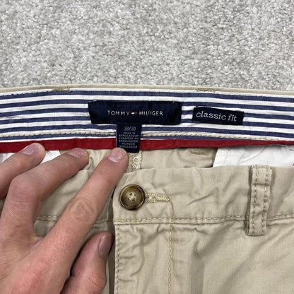 Tommy Hilfiger chino pants summer cream Loose smart casual chino trousers