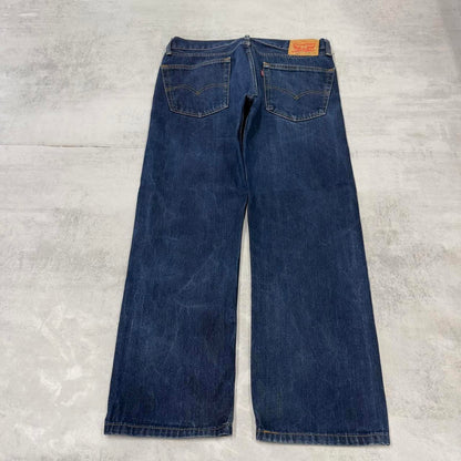 Levi's 505 jeans casual streetwear W36L30 blue straight leg y2k style denim pants red tab logo
