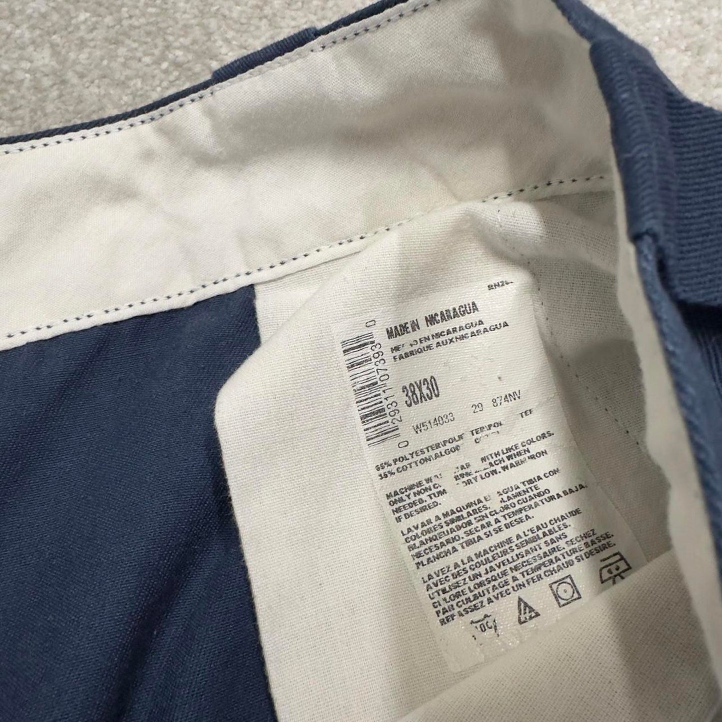 90s Dickies work skate pants W38L30 navy twill chino 90s skater style workwear trousers