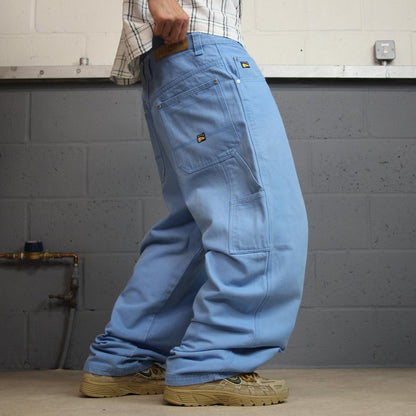 PJ Mark baggy carpenter jeans y2k W36L31 blue Wide leg thick denim skater style carpenter jeans