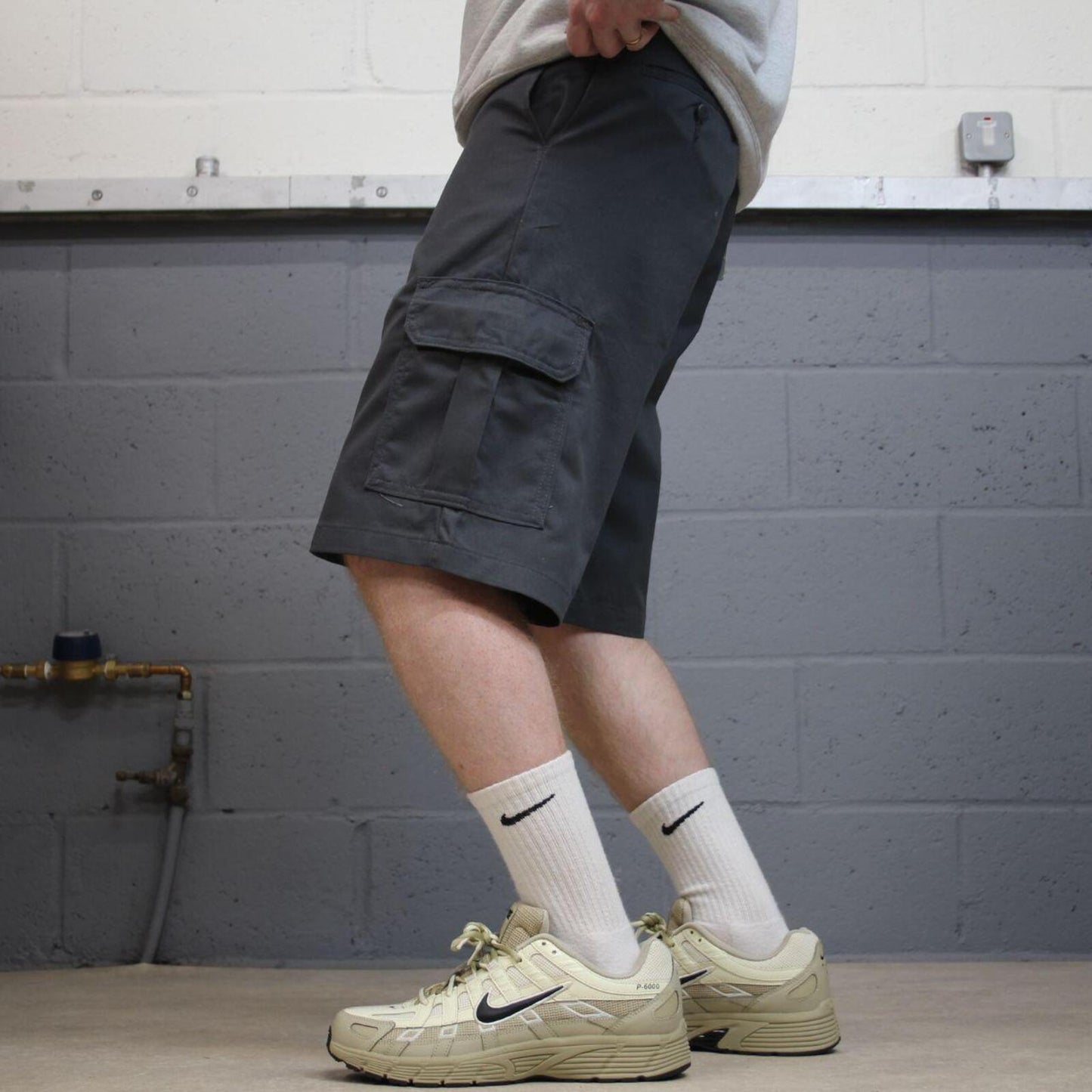 Dickies cargo shorts relaxed grey Chino style skater shorts utility festival