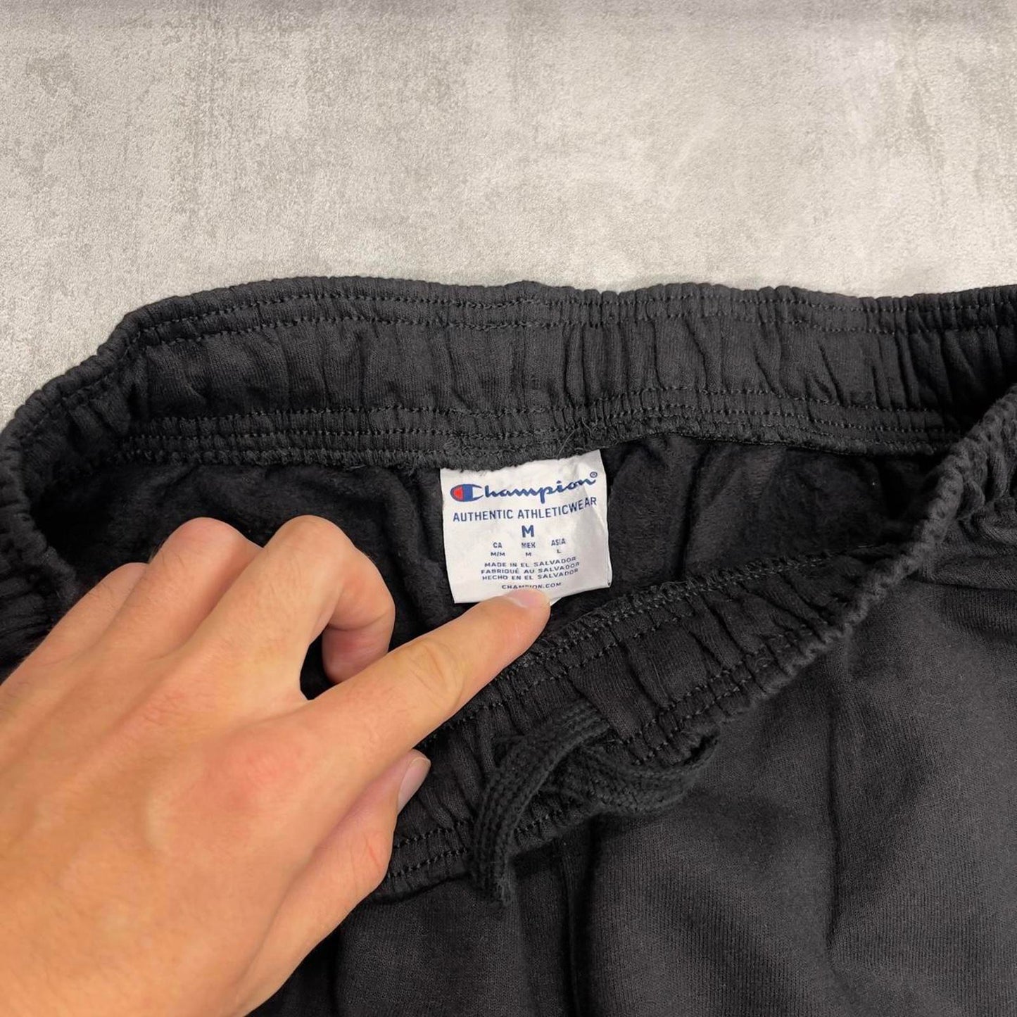 Vintage y2k black Champion joggers M loose jogger sweatpants embroidered logo