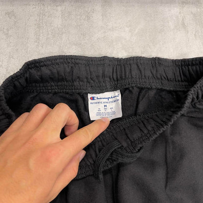 Vintage y2k black Champion joggers M loose jogger sweatpants embroidered logo