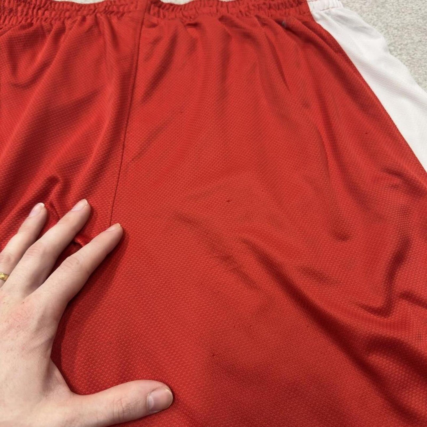 Long Nike sports shorts y2k red Basketball style comfy loose floaty summer gym shorts
