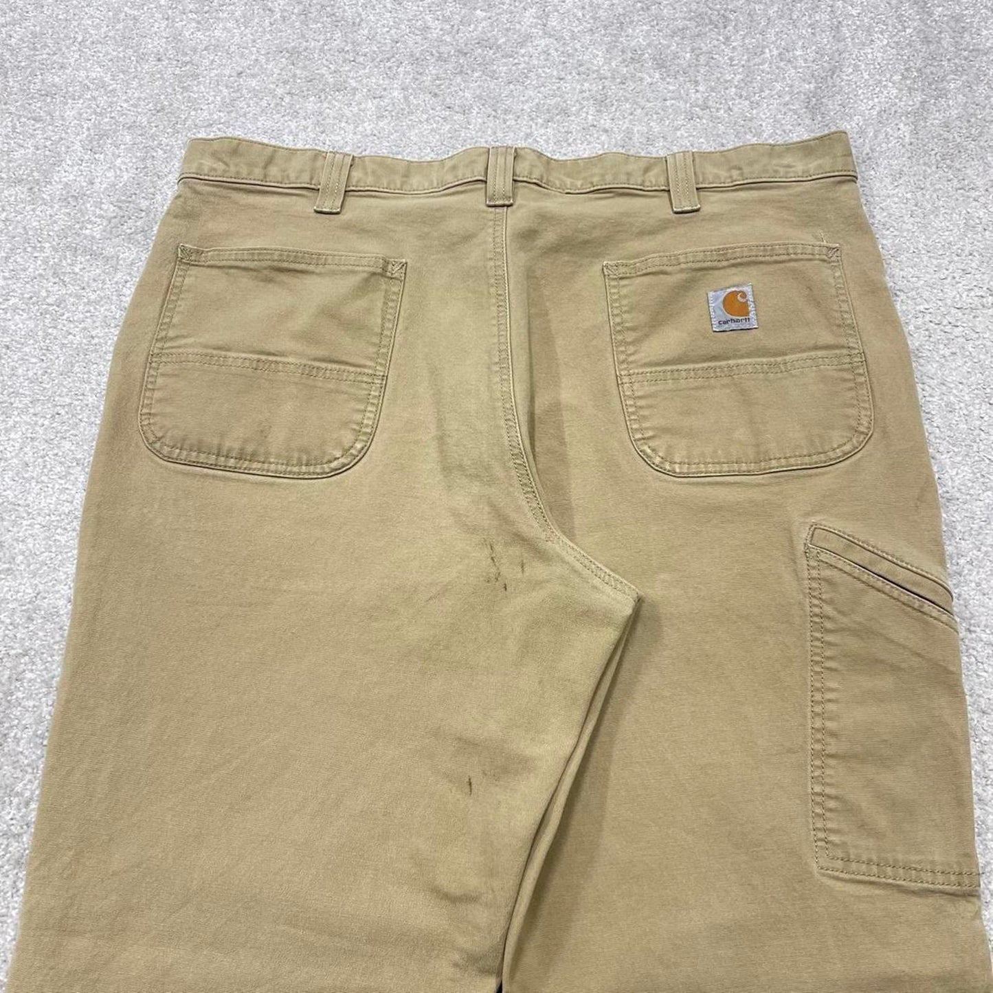Y2K Carhartt carpenter pants beige Loose relaxed fit skate style workwear cargo pants