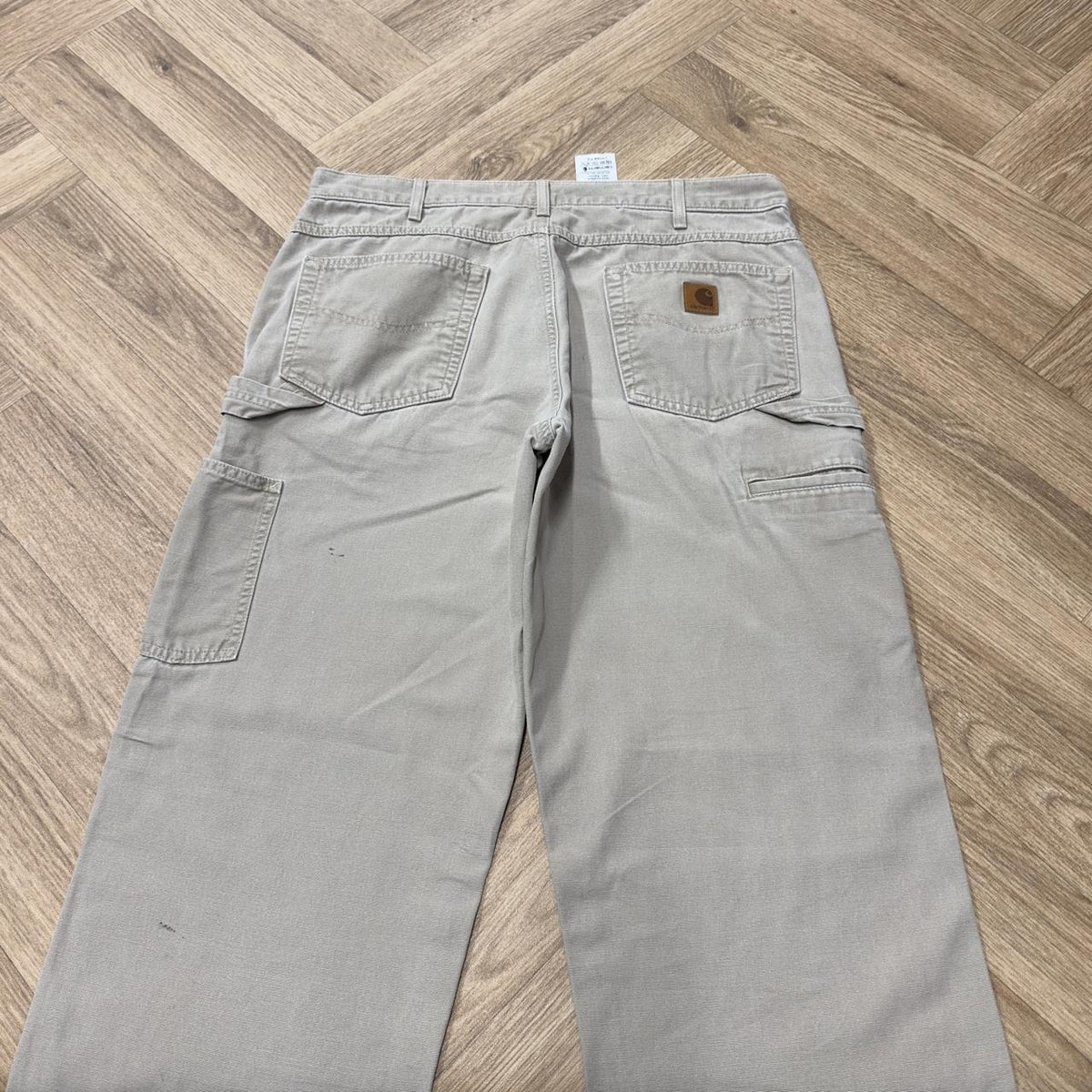 Vintage baggy Carhartt carpenter jeans y2k beige Loose utility workwear skate cargo trousers