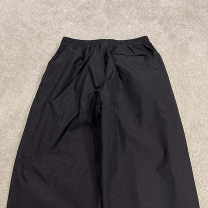 Champion baggy tracksuit bottoms wide leg black Mesh lined embroidered logo gym wear track pants