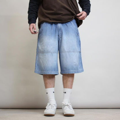 Baggy Enyce jean shorts W38 denim skater style denim shorts patch logo