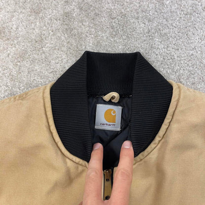 Vintage cream Carhartt gilet X-Large canvas technical vest 90s skater style workwear