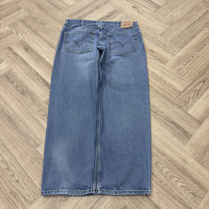Levi's 550 jeans relaxed fit y2k Loose straight blue denim pants red tab logo