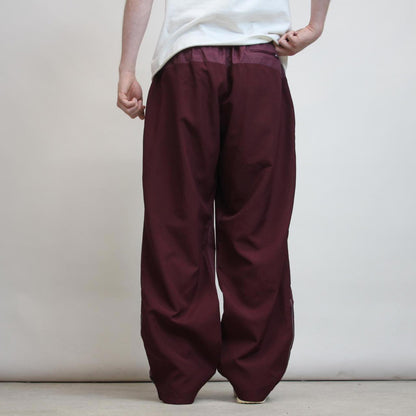 Baggy Adidas Trackies XL maroon loose floaty leg tracksuit bottoms