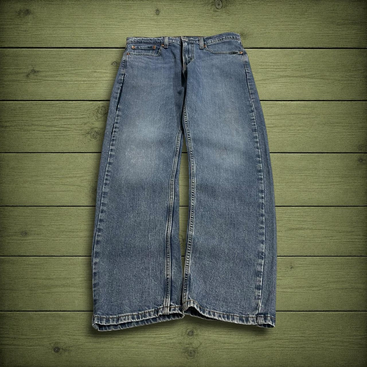 Y2K Levi’s 505 jeans straight leg washed blue Straight fit 5 pocket pants red tab logo