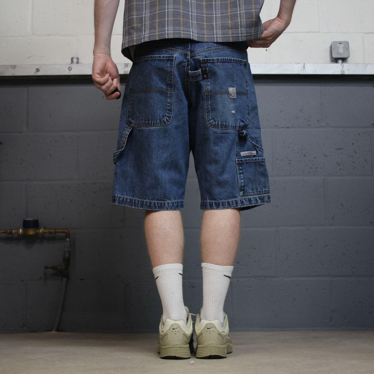 PACO denim carpenter shorts y2k blue Surf summer style jorts perfect for festival