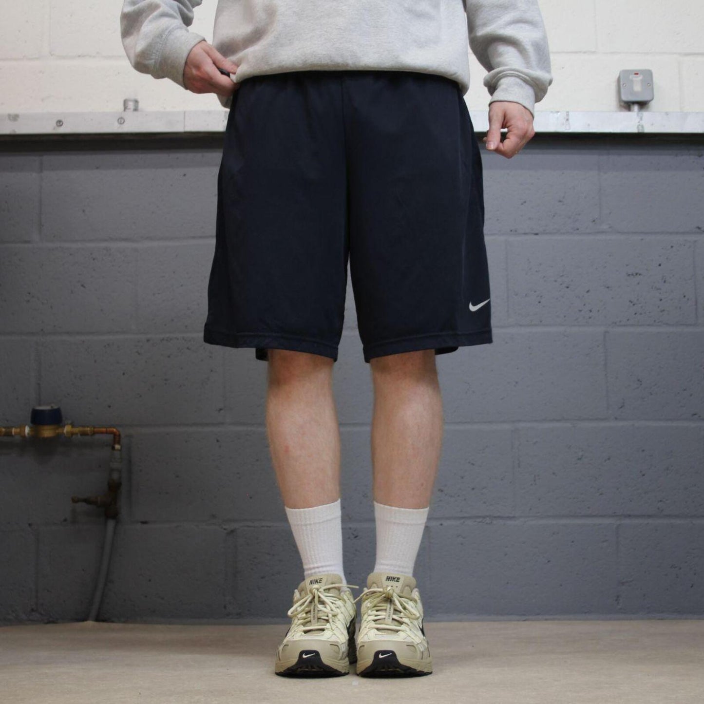 Nike sports shorts y2k loose navy Casual style comfy loose floaty summer gym shorts