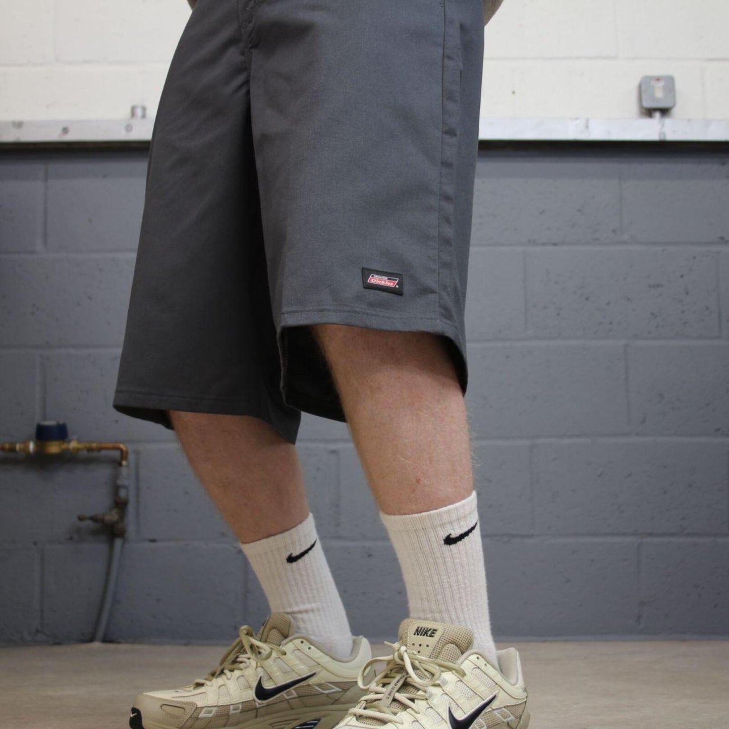 Baggy Dickies carpenter shorts grey Twill chino skater style shorts wide long leg