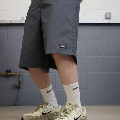 Baggy Dickies carpenter shorts grey Twill chino skater style shorts wide long leg