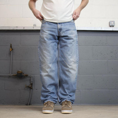 Baggy Levis 550 jeans W33 L34 blue loose 90s relaxed style skater jeans red tab logo