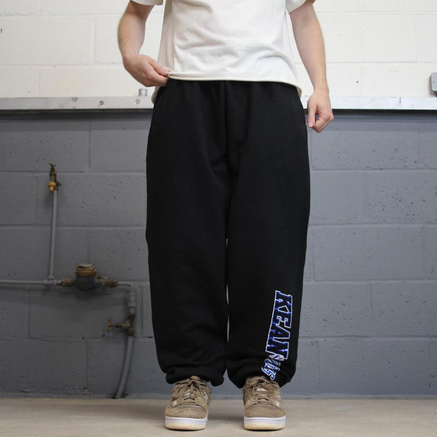 Y2k black baggy Champion joggers M