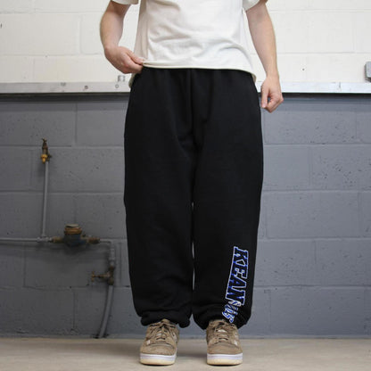 Baggy Champion tracksuit bottoms joggers M y2k black track pants embroidered casual gym wear sporty